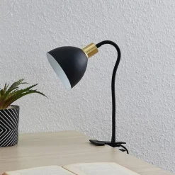 Bordlamper ^ Lindby Genora klemmelampe i sort