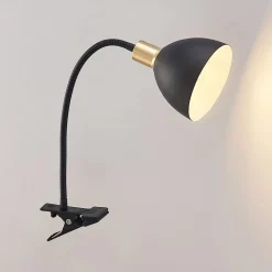 Bordlamper ^ Lindby Genora klemmelampe i sort