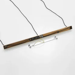 Pendellamper|Pendellamper ^ Lindby Grady hængelampe, messing/klar, 110 cm, metal, glas