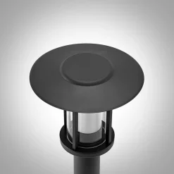 Lindby Gadebelysning Med Sensor|Terrassebelysning > Gregory LED-vejlampe, 76 cm, sensor, mørkegrå, IP44