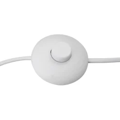 Lindby Gang|Gulvlamper > gulvlampe Adamio, Ø 45,5 cm, hvid, tekstil, stativ