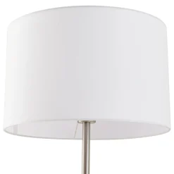 Gulvlamper|Gulvlamper ^ Lindby Gulvlampe Aovan, nikkelfarvet, hylde, USB-port