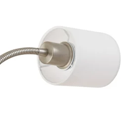 Gulvlamper|Gulvlamper ^ Lindby Gulvlampe Aovan, nikkelfarvet, hylde, USB-port