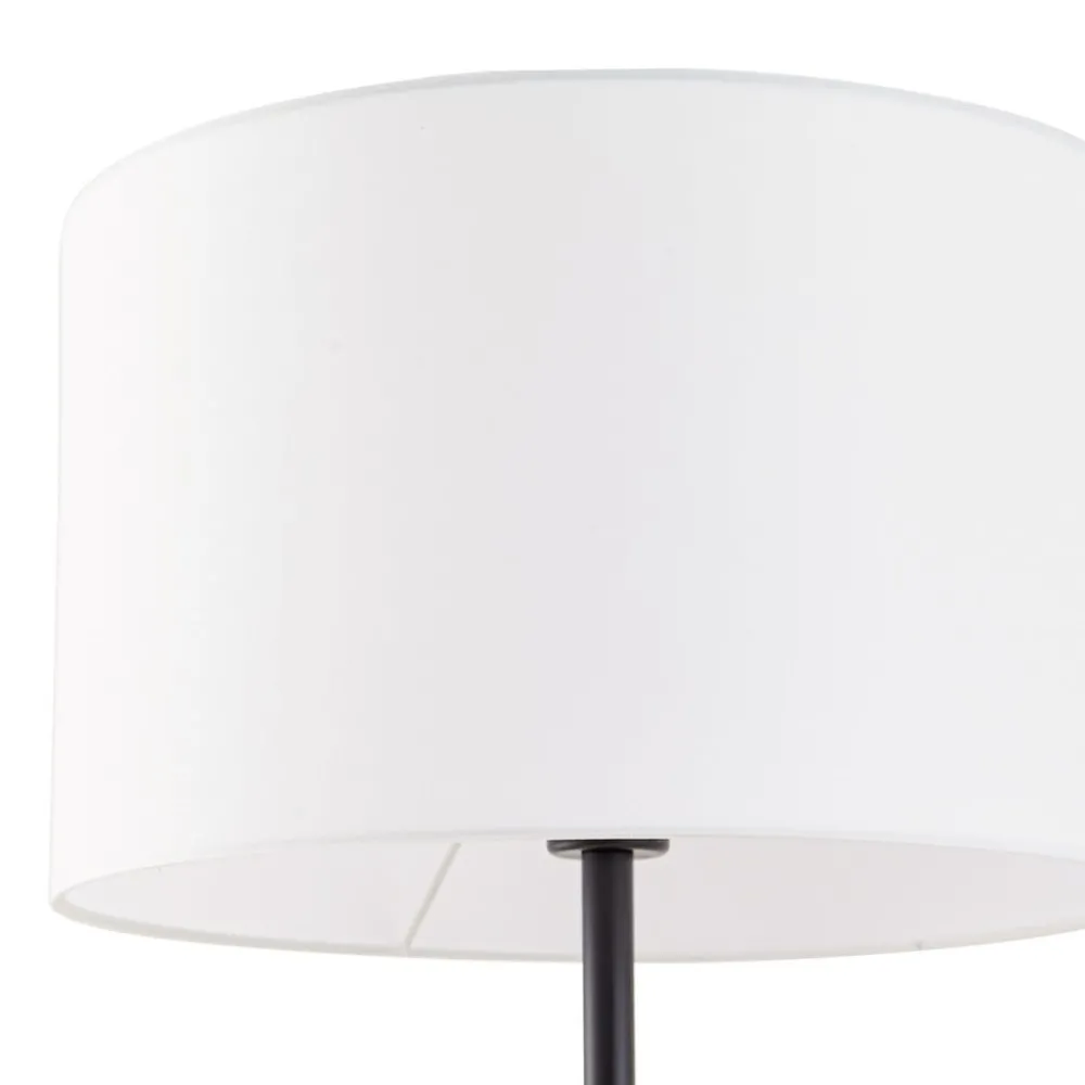 Lindby Gulvlamper|Gulvlamper > Gulvlampe Aovan, sort, hylde, USB-port