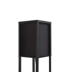 Gang|Pendellamper ^ Lindby gulvlampe Birta, sort, hylde, træ, 159 cm