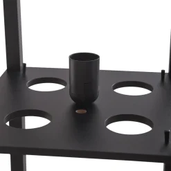 Gang|Pendellamper ^ Lindby gulvlampe Birta, sort, hylde, træ, 159 cm