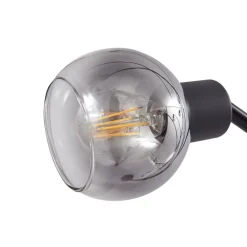 Lindby Gulvlamper|Gulvlamper > gulvlampe Braccio, grå/sort, glas, 5 lyskilder, 204,5 cm