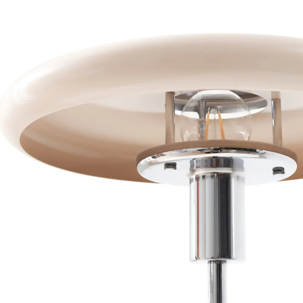 Lindby Pendellamper|Gulvlamper > gulvlampe Branford, retro, beige, metal/travertin