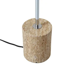 Lindby Pendellamper|Gulvlamper > gulvlampe Branford, retro, beige, metal/travertin