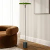 Pendellamper|Gulvlamper ^ Lindby Gulvlampe Branford, Retro, grøn, metal/marmor