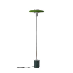 Pendellamper|Gulvlamper ^ Lindby Gulvlampe Branford, Retro, grøn, metal/marmor