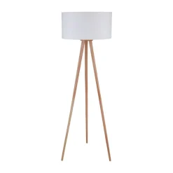 Lindby Gang|Pendellamper > gulvlampe Charlia, hvid, træ, højde 150 cm