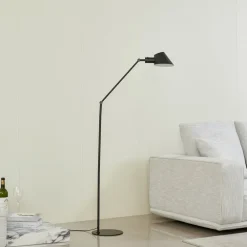Lindby Gulvlamper > gulvlampe Corali, sort, metal, højde 176,5 cm