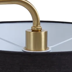 Lindby Gang|Gulvlamper > gulvlampe Hillary, sort/guld, marmor, 153 cm