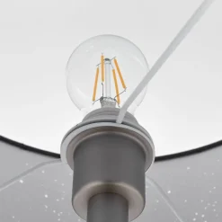 Lindby Gang|Gulvlamper > gulvlampe Jaileen, grå, tekstil, 170 cm, læselampe