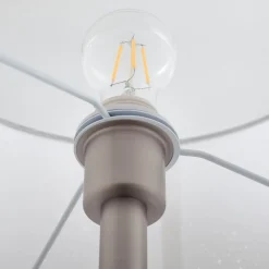 Gang|Gulvlamper ^ Lindby gulvlampe Jaileen, hvid, tekstil, 170 cm, læselampe