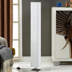 Lindby Gang|Pendellamper > gulvlampe Janno, hvid, tekstil, metal, 120 cm, E27