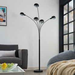 Lindby Pendellamper|Gulvlamper > gulvlampe Jewa, sort, metal, 5 lyskilder, E14
