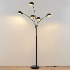 Lindby Pendellamper|Gulvlamper > gulvlampe Jewa, sort, metal, 5 lyskilder, E14