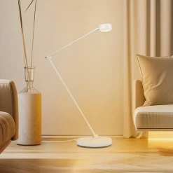 Lindby Arbejdsrum/Kontor|Gulvlamper > gulvlampe Jyla, hvid, 4000K, GX53, jern