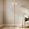 Lindby Gulvlamper|Gulvlamper > Gulvlampe Lelia, rav, glas, metal, 150 cm