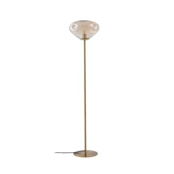Lindby Gulvlamper|Gulvlamper > Gulvlampe Lelia, rav, glas, metal, 150 cm