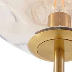 Lindby Gulvlamper|Gulvlamper > Gulvlampe Lelia, rav, glas, metal, 150 cm
