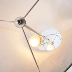 Lindby Pendellamper|Gulvlamper > gulvlampe Liana, højde 123 cm, hvid, tekstil