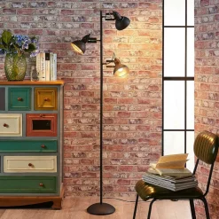 Lindby Pendellamper|Gulvlamper > gulvlampe Lilly, sort, metal, 170 cm, E14