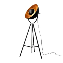 Gulvlamper|Gulvlamper ^ Lindby gulvlampe Mineva. sort/guld, metal, højde 180 cm