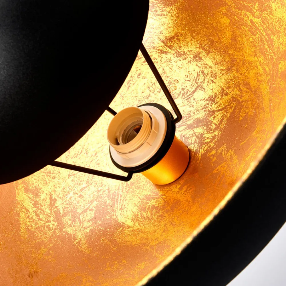 Gulvlamper|Gulvlamper ^ Lindby gulvlampe Mineva. sort/guld, metal, højde 180 cm