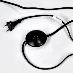 Gulvlamper|Gulvlamper ^ Lindby gulvlampe Mineva. sort/guld, metal, højde 180 cm