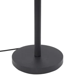 Lindby Gulvlamper > gulvlampe Nehemia, sort, glas, læselampe, 185 cm