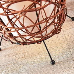 Lindby Gulvlamper|Gulvlamper > gulvlampe Nias, højde 111 cm, rattan, tekstil