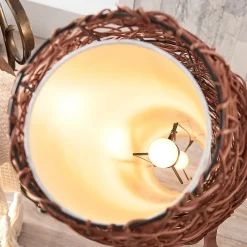 Lindby Gulvlamper|Gulvlamper > gulvlampe Nias, højde 111 cm, rattan, tekstil