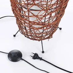 Lindby Gulvlamper|Gulvlamper > gulvlampe Nias, højde 111 cm, rattan, tekstil
