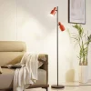 Lindby Arbejdsrum/Kontor|Gulvlamper > gulvlampe Ovelia, orange/sort, metal, E27