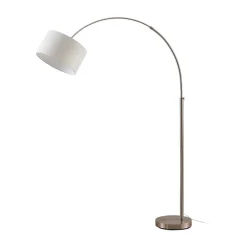 Lindby Pendellamper|Gulvlamper > gulvlampe Railyn, hvid, stof, 200 cm, E27