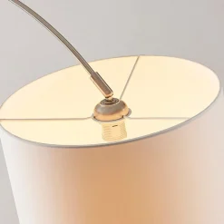 Lindby Pendellamper|Gulvlamper > gulvlampe Railyn, hvid, stof, 200 cm, E27