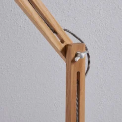 Lindby Arbejdsrum/Kontor|Pendellamper > gulvlampe Shivanja, træ, justerbar, 146 cm, E27
