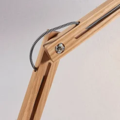 Lindby Arbejdsrum/Kontor|Pendellamper > gulvlampe Shivanja, træ, justerbar, 146 cm, E27