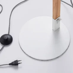 Lindby Arbejdsrum/Kontor|Pendellamper > gulvlampe Shivanja, træ, justerbar, 146 cm, E27