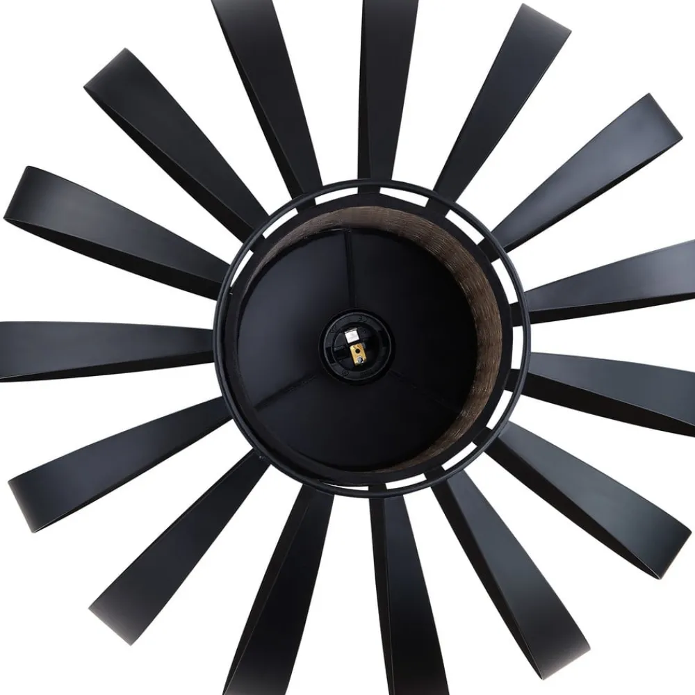 Lindby Gulvlamper|Gulvlamper > gulvlampe Tamira, sort, rattan, 143 cm høj, E27