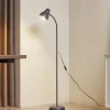 Lindby Gulvlamper|Gulvlamper > Gulvlampe Tebbi, grå, metal, højde 150 cm
