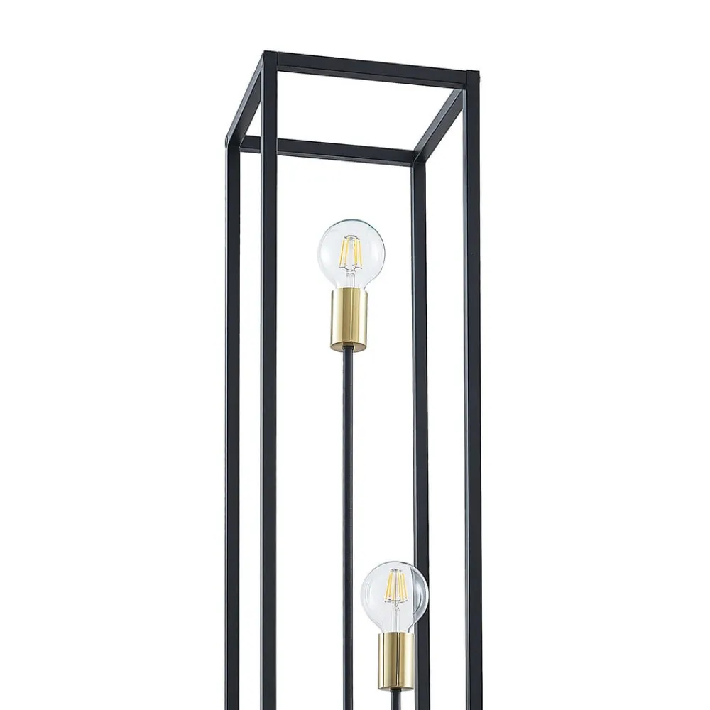 Lindby Pendellamper|Gulvlamper > gulvlampe Tiliane, sort, metal, 3 lyskilder, 153 cm