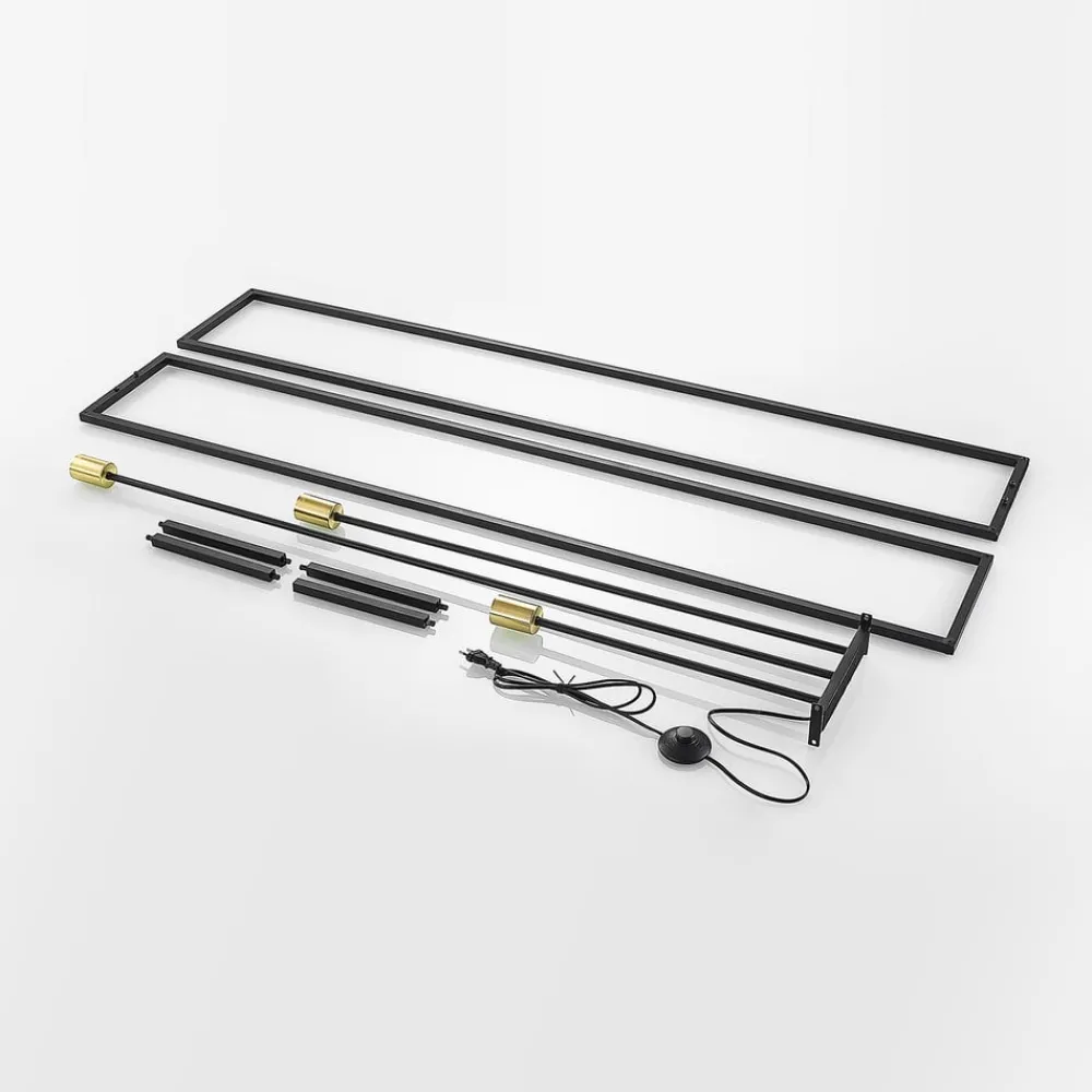 Lindby Pendellamper|Gulvlamper > gulvlampe Tiliane, sort, metal, 3 lyskilder, 153 cm