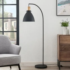 Lindby Pendellamper|Gulvlamper > gulvlampe Trebale, sort, træ, 154 cm, E27