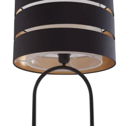 Lindby Gang|Pendellamper > gulvlampe Tsomo, Ø 40 cm, sort, stof, E27