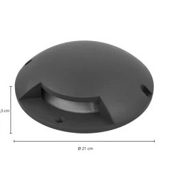 Lindby Terrassebelysning|Nedgravet Udebelysning > gulv-spotlight med LED Cormac, 1 lyskilde, Ø 21 cm, IP67
