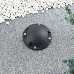 Lindby Terrassebelysning|Nedgravet Udebelysning > gulv-spotlight med LED Huban, 15 cm, 4 lyskilder, antracit